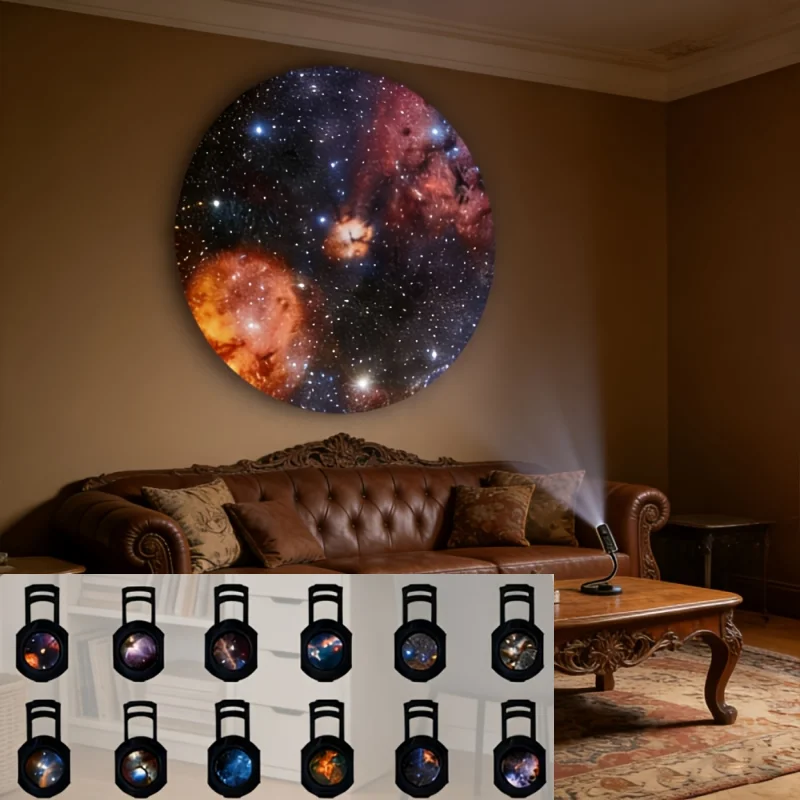 

Starry Galaxy USB Projection Light 5/12/17pcs Projection Patterns Room Ambiance Night Light LED Projection, Decorative Lighting