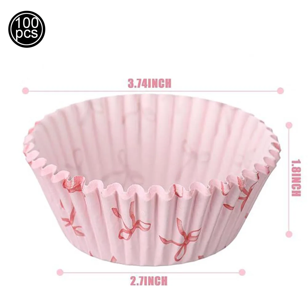 Prinzessinnen-Geburtstagsparty-Dekorationen Rosa Schloss Cupcake-Ständer Schleifen-Cupcake-Förmchen für Babyparty Hochzeit Geburtstag Partyzubehör – Detail 3