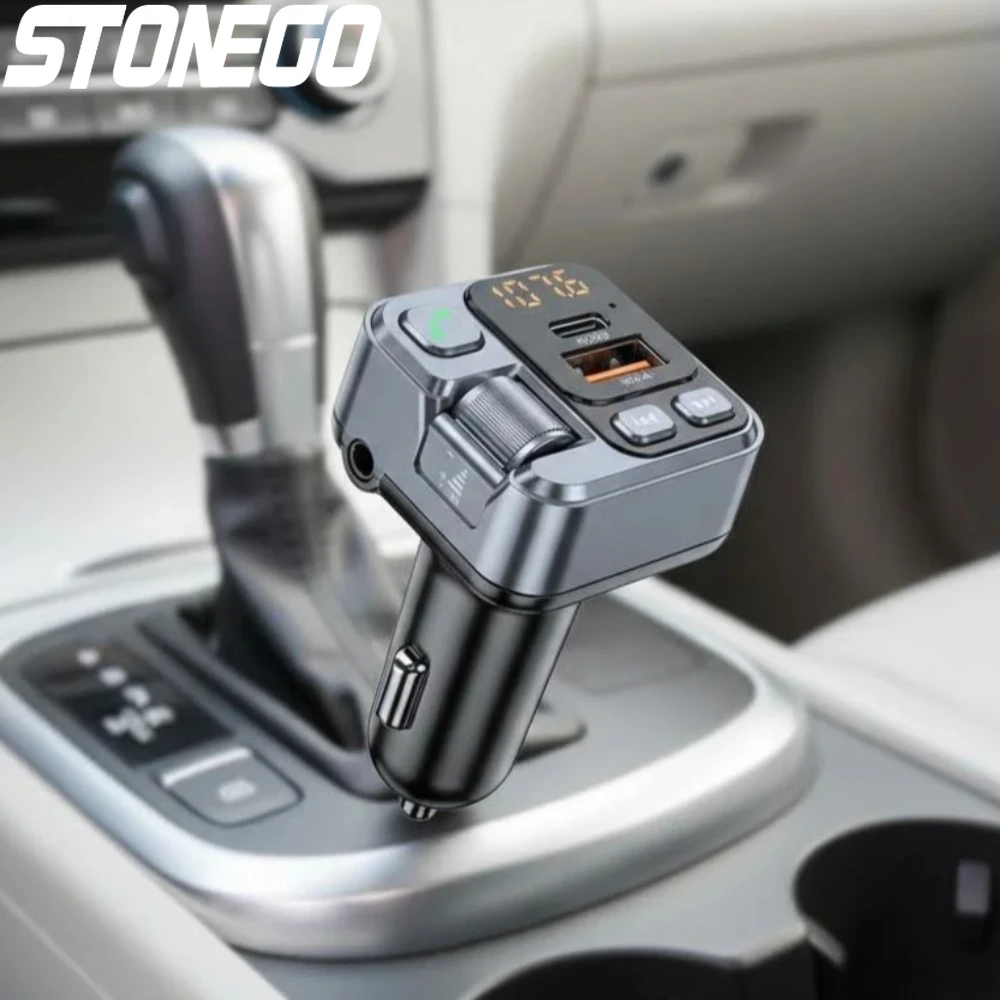 Bluetooth Car Charger USB Port Fast Charging Digital Display Adapter FM Transmitter for Mobile Phones PD30w