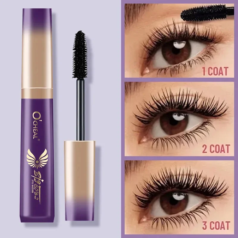 

4D Waterproof Mascara Lengthens Eyelashes Extension Black Silk Fiber Mascara Female Makeup Cosmetic Waterproof Mascara