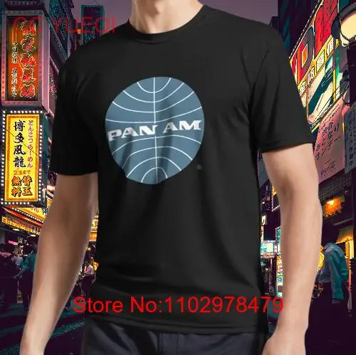 Мужская футболка с забавным логотипом Pan Am рано 1950