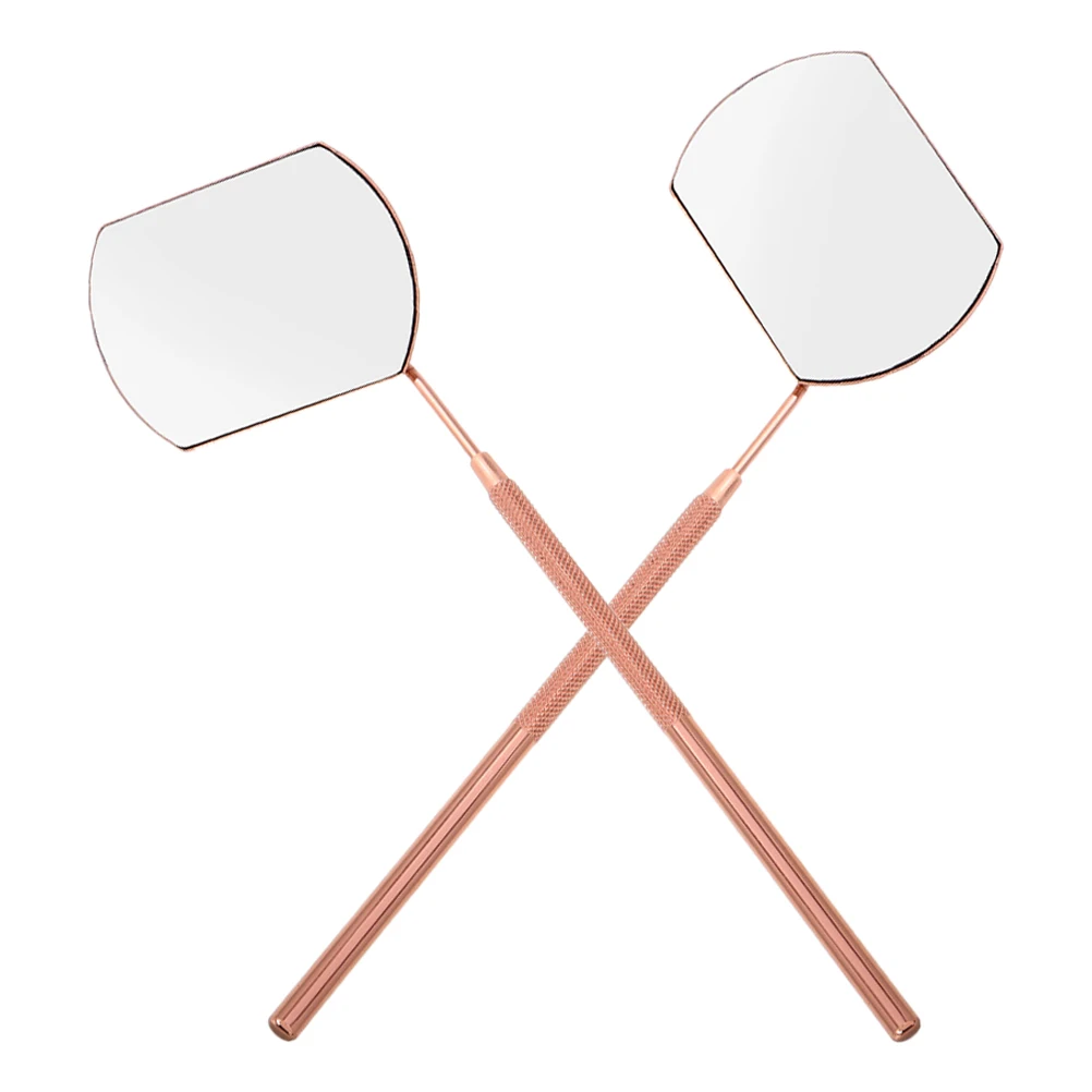 

2Pcs Eyelash Mirror Detachable Handle Handheld Lash Extensions Precision Inspection Tool Portable Makeup Mirror Lash Tech