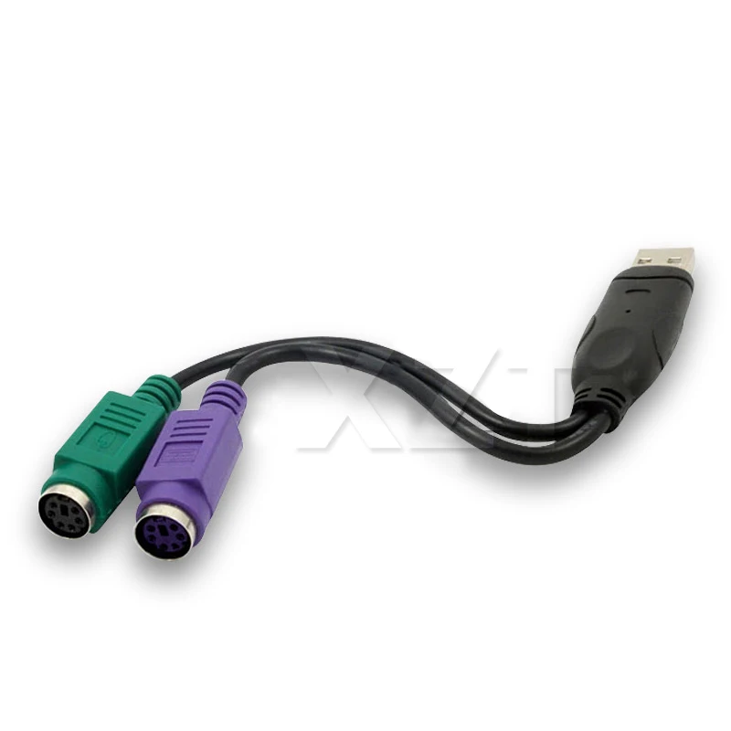 كابل تمديد USB ذكر إلى 6Pin PS2 لـ PS 2 أنثى ، محول مقسم Y ، موصل للماوس ولوحة المفاتيح