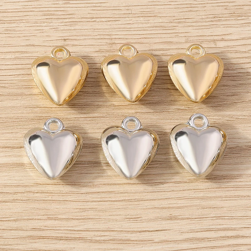 10 stücke niedlichen ccb Kunststoff Liebe Herz Charms Anhänger für Schmuck machen Tropfen Ohrringe Halsketten Armbänder DIY Handwerk liefert – Detail 12
