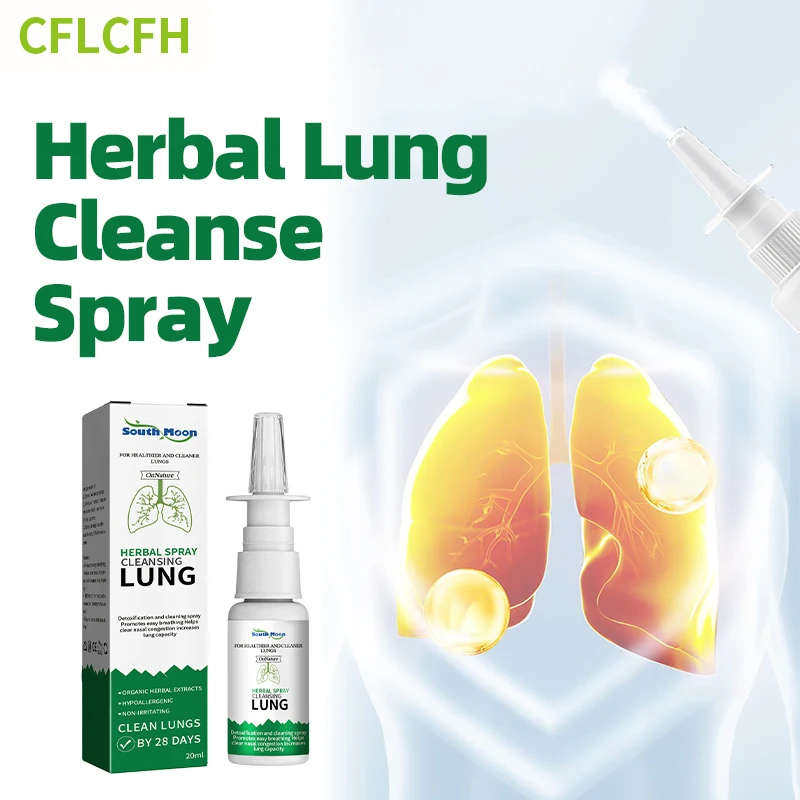 

Lung Cleanse Mist Lungs Detox Herbal Cleaner Lung Cleaning Spray Nose Respiratory System Breath Support Nasal Health Care