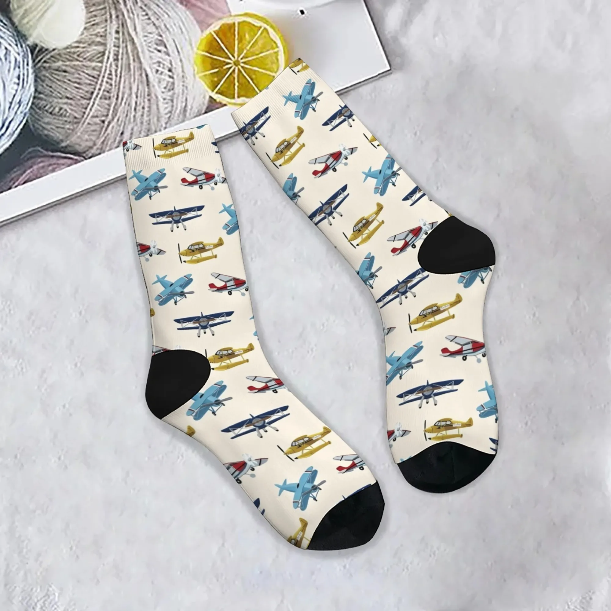 향수를 불러일으키는 비행기 남성 양말 참신 재미 있은 만화 양말 거리 힙합 복고풍 패션 해피 양말 하라주쿠 스타일 남여 선물