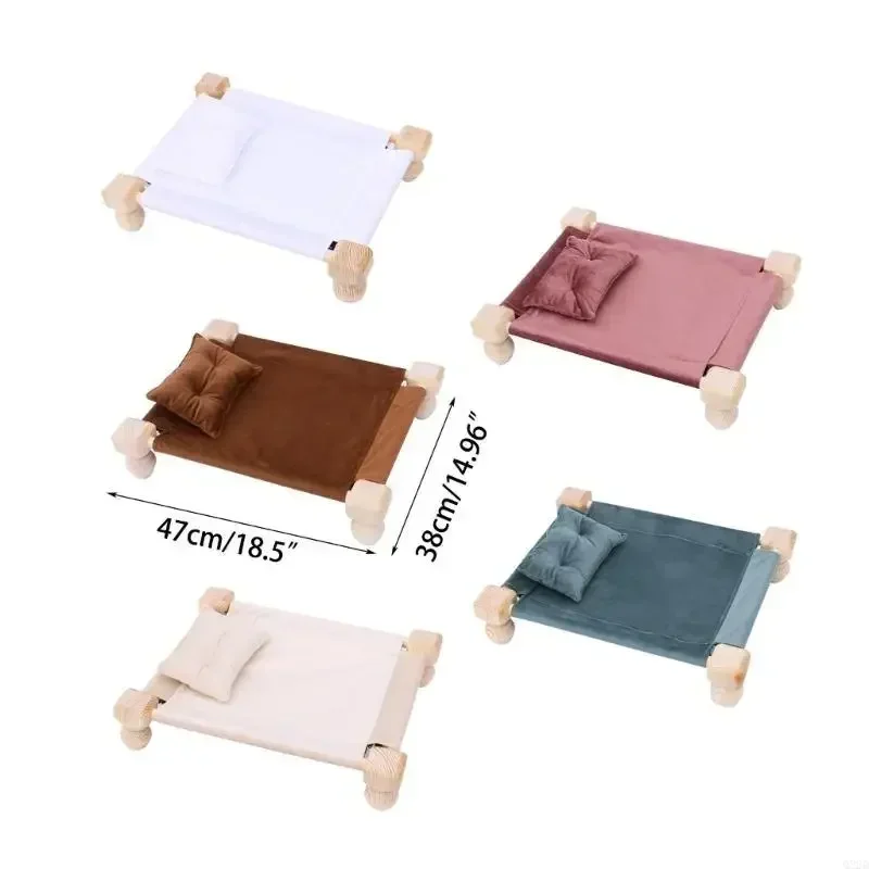مجموعة دعائم تصفيف الصور للأطفال حديثي الولادة - سرير خشبي صغير قابل للفصل وأسرة دمى الأطفال مثالية لتصوير استوديو الطفل