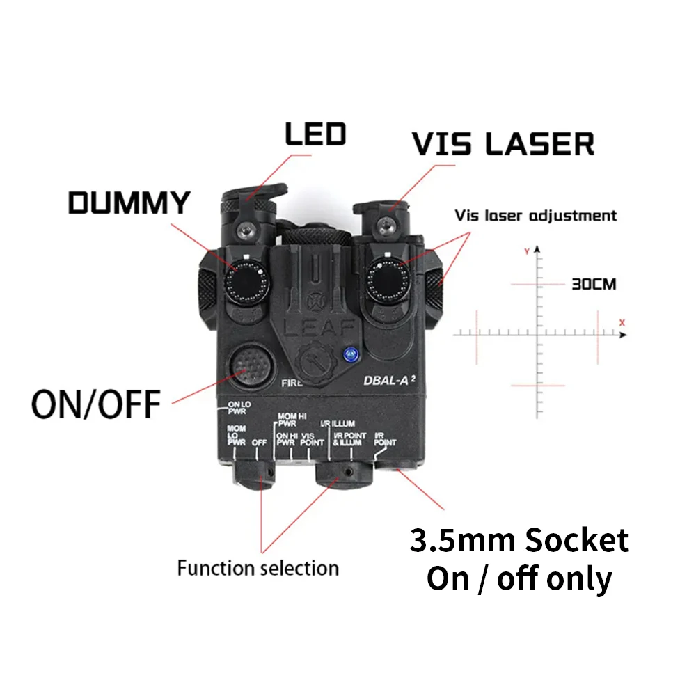 DBAL A2 أحمر أخضر نقطة ليزر Surefi M300 M600 مصباح يدوي ضغط الصيد الادسنس ضوء ل 20 مللي متر السكك الحديدية AXON الفئران الذيل مجموعة #6