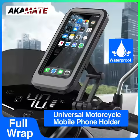 Waterproof Motorcycle Bike Mobile Phone Holder GPS 360&deg; Swivel Adjustable Bicycle Motorcycle Cellphone Holder for Various Phone