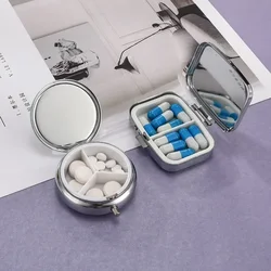 1 Portable Travel Essential Pill Dispenser, Medicine Box, Medication Storage Container, Metal Medicine Box Storage Organizer