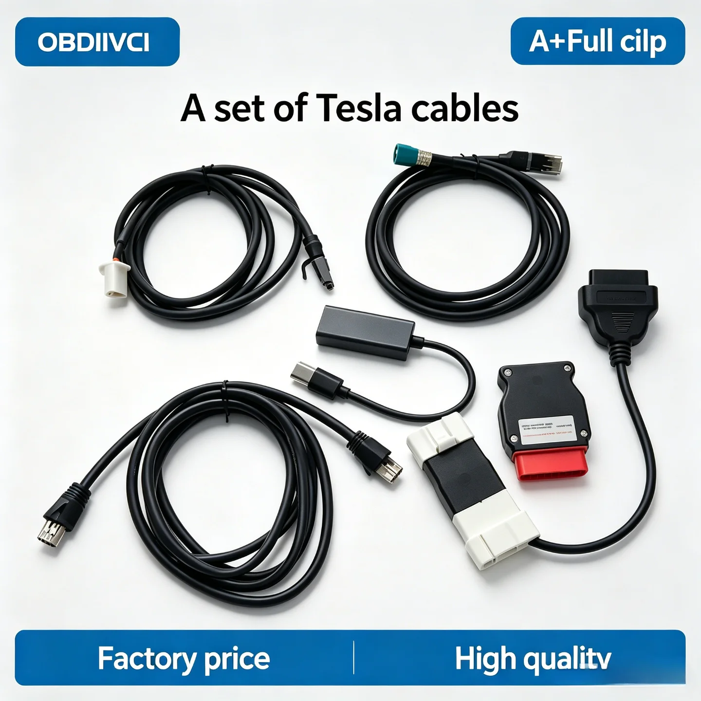 A ++ Full  Cables For Tesla Model 3/Y for Model S/X 1 For Toolbox Repair Tool Diagnostic Service Ethernet