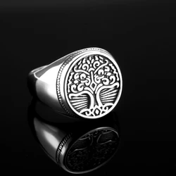 Vintage Nordic Mythology Celtic Knot Tree of Life Stainless Steel Ring Men's Handicrafts Factory Spot Wholesale