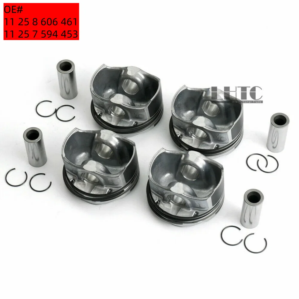 مكبس مع حلقات مجموعة 11:1 لسيارات BMW 320i F10 F11 F22 F30 F31 F32 F33 N20 N26 2.0 OE # 11 25 8 606 461/ 11 25 7 594 453