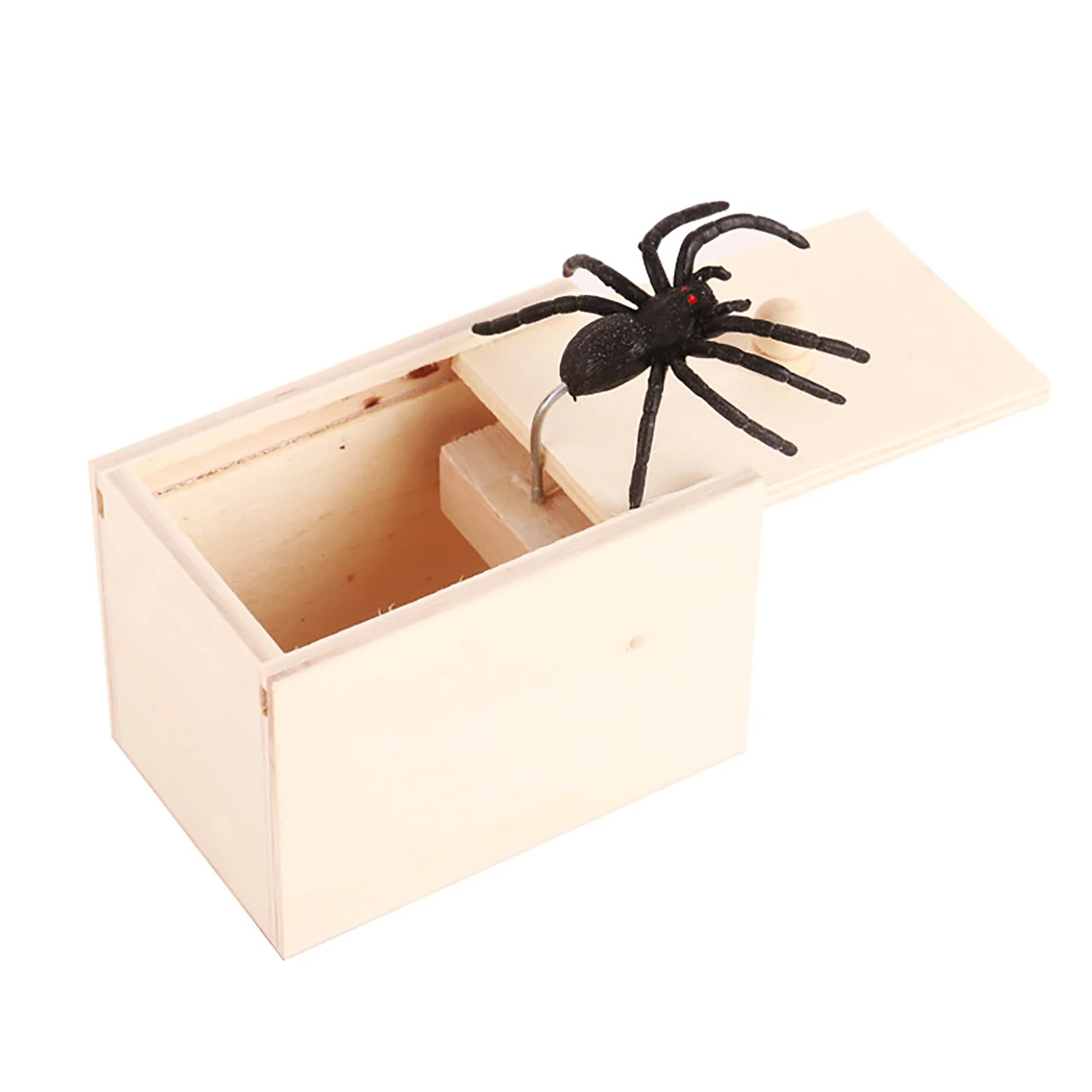 

Spider box prank toy, fun wooden birthday surprise funny gift box toy, adult decompression prank
