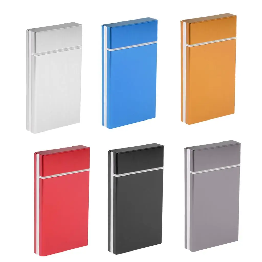 

Алюминиевый тонкий портсигар, портативный водонепроницаемый держатель для сигарет, аксессуары для курения для путешествий и ежедневного использования