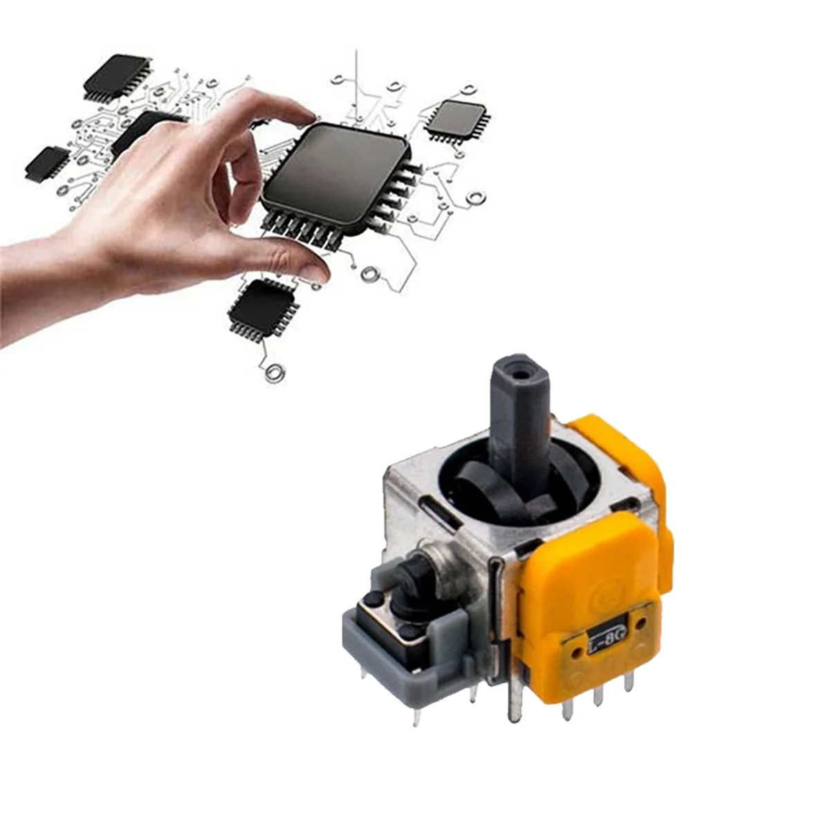 AT-10PCS for PS5 Joysticks Hall Electromagnetic High Precision Adjustable