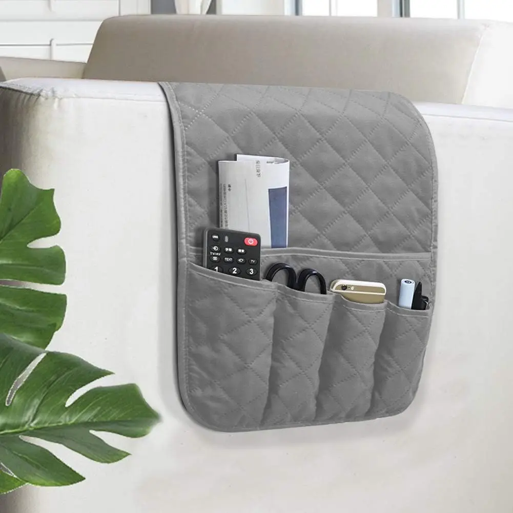 1pc Sofa armrest storage bag, suitable for sleeper sofa armchairs, with 5 pockets, suitable for magazines, tablets, iPads
