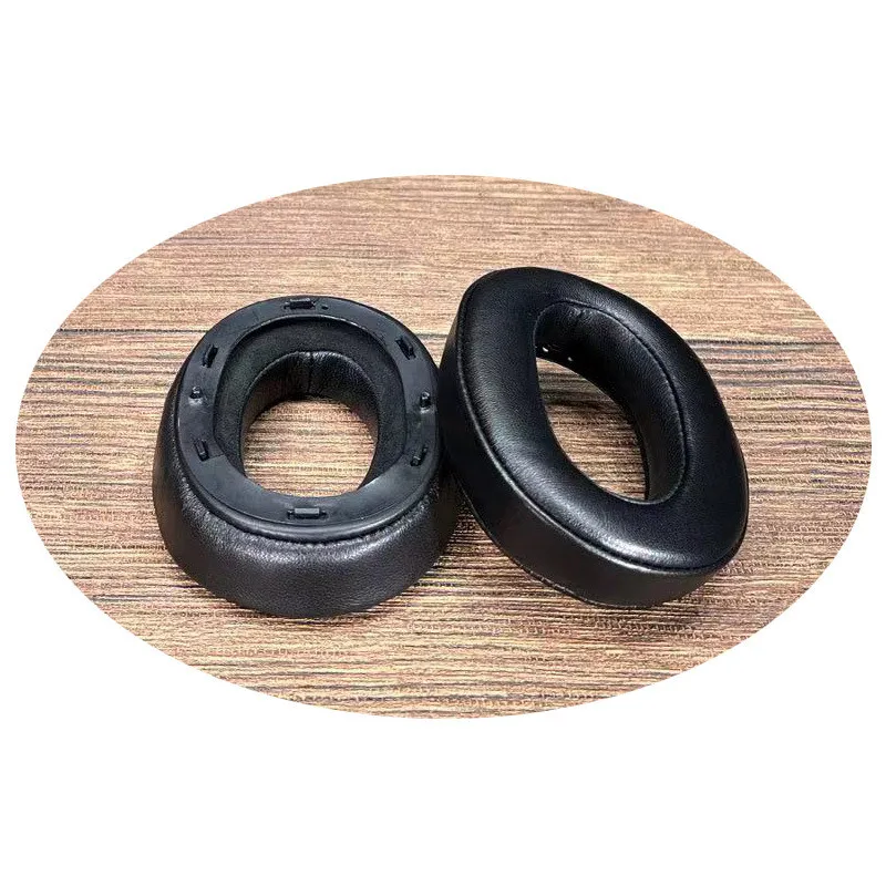 Sheepskin แผ่นรองเปลี่ยนสำหรับ Sony MDR-1000X WH-1000XM2หูฟังการแยกเสียงรบกวน Memory Foam สีดำ