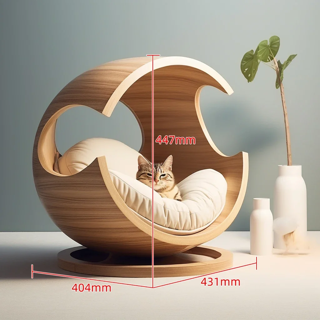 Cat Nest Four Seasons Universal Villa Semi-enclosed Security Removable and Washable Kitten Escape Bed