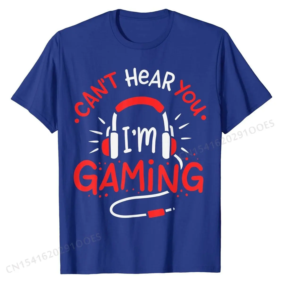 Gaming Can't Hear You I'm Gaming Funny Gamer Gift T-Shirt Discount Casual Tshirts Cotton Mens Tops Tees Casual