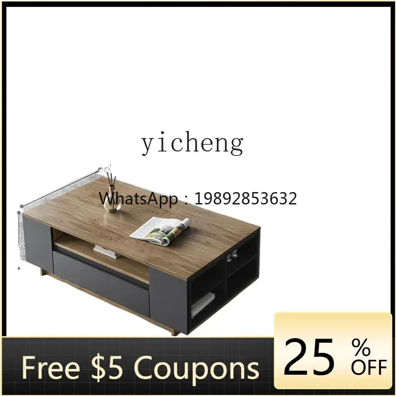 LYY  style TV cabinet coffee table combination living room background wall cabinet simple modern set furniture