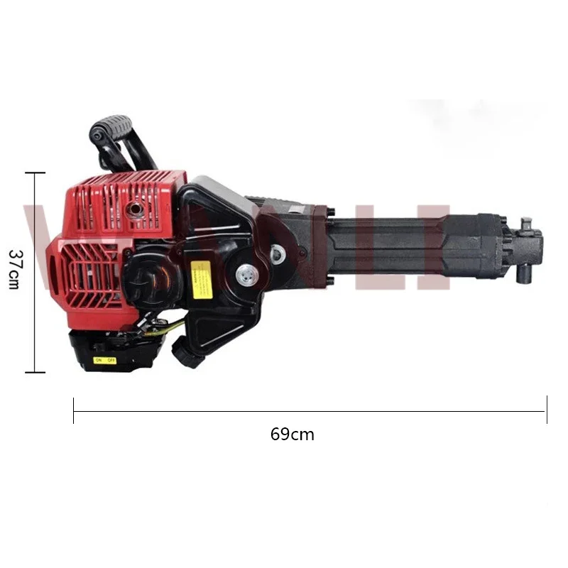 New Two-Stroke Rock Drill 1900w Multi-Function Gravel Trencher Transplanting And Soil Excavation Tools