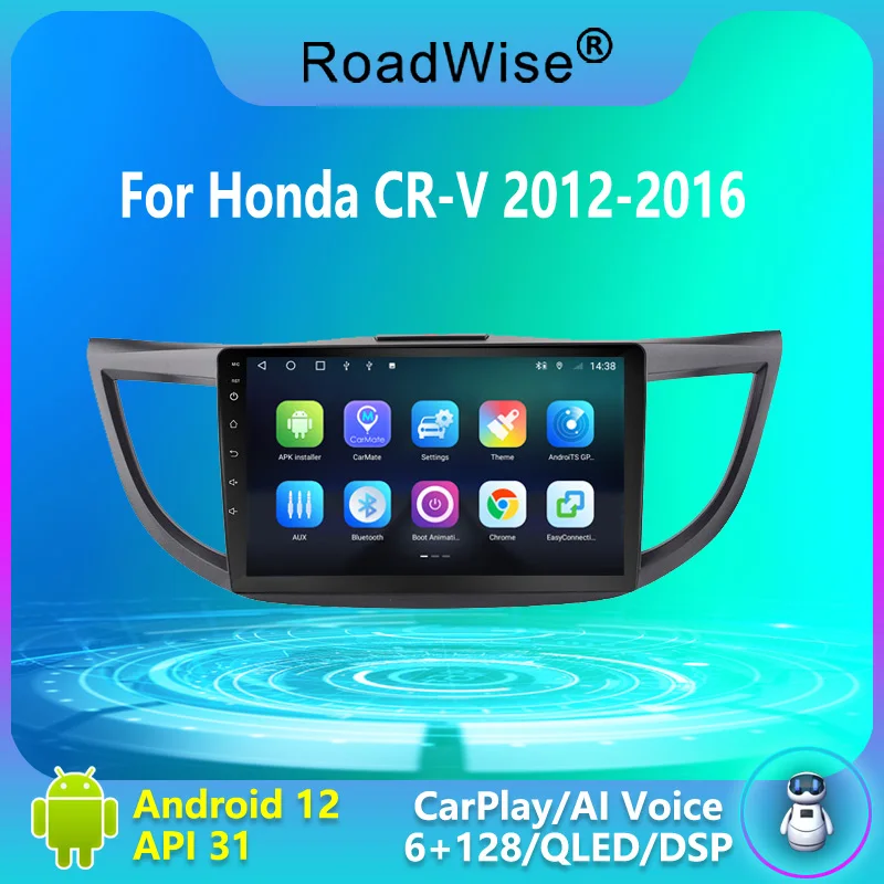 

Roadwise Android Auto Radio Multimedia Player For HONDA CR-V CRV 2012 2013 2014 2015 2016 4G Wifi GPS DVD 2DIN Carplay Head unit