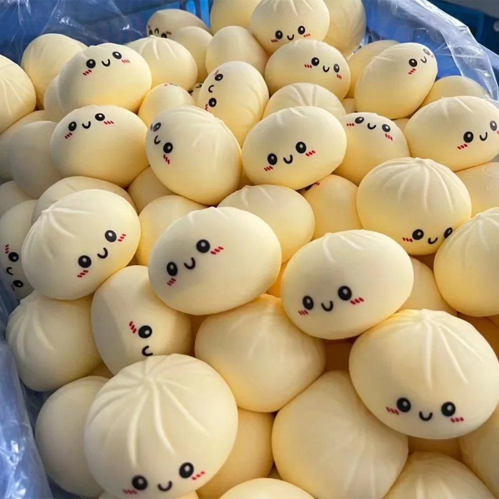 

Soft Cute Realistic Steamed Bun Slow Rebound Squeezable Decor Stress Relief Ornament Gift for Home & Office