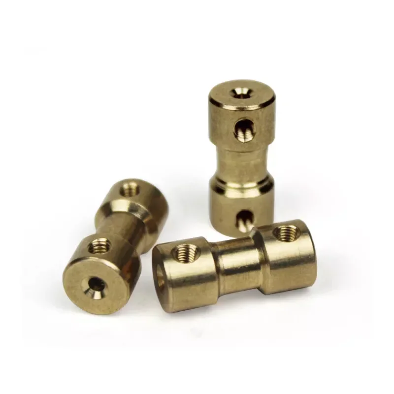 2Pcs Motor Shaft Coupling 2mm 2.3mm 3mm~6mm Coupler Connector Sleeve Adapter Brass Transmission Joint for RC Boat Car Airplane