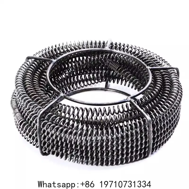 

9-15 Meter Household Drain Pipe Dredger Spring Set Professional Unclogging Tools Sewer Dredger Extension Spring With Connector