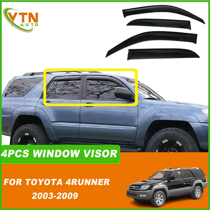 

Для Toyota 4Runner Surf 2003 2004 2005 2006 2007 2008 2009 оконный козырек ветрозащитные щитки от солнца и дождя боковой ветрозащитный дефлектор