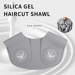 Professional Silicone Cutting Collar Hair Dyeing Shawls Waterproof Salon Hairdressing Neck Wrap Guard Hair Cutting Pad