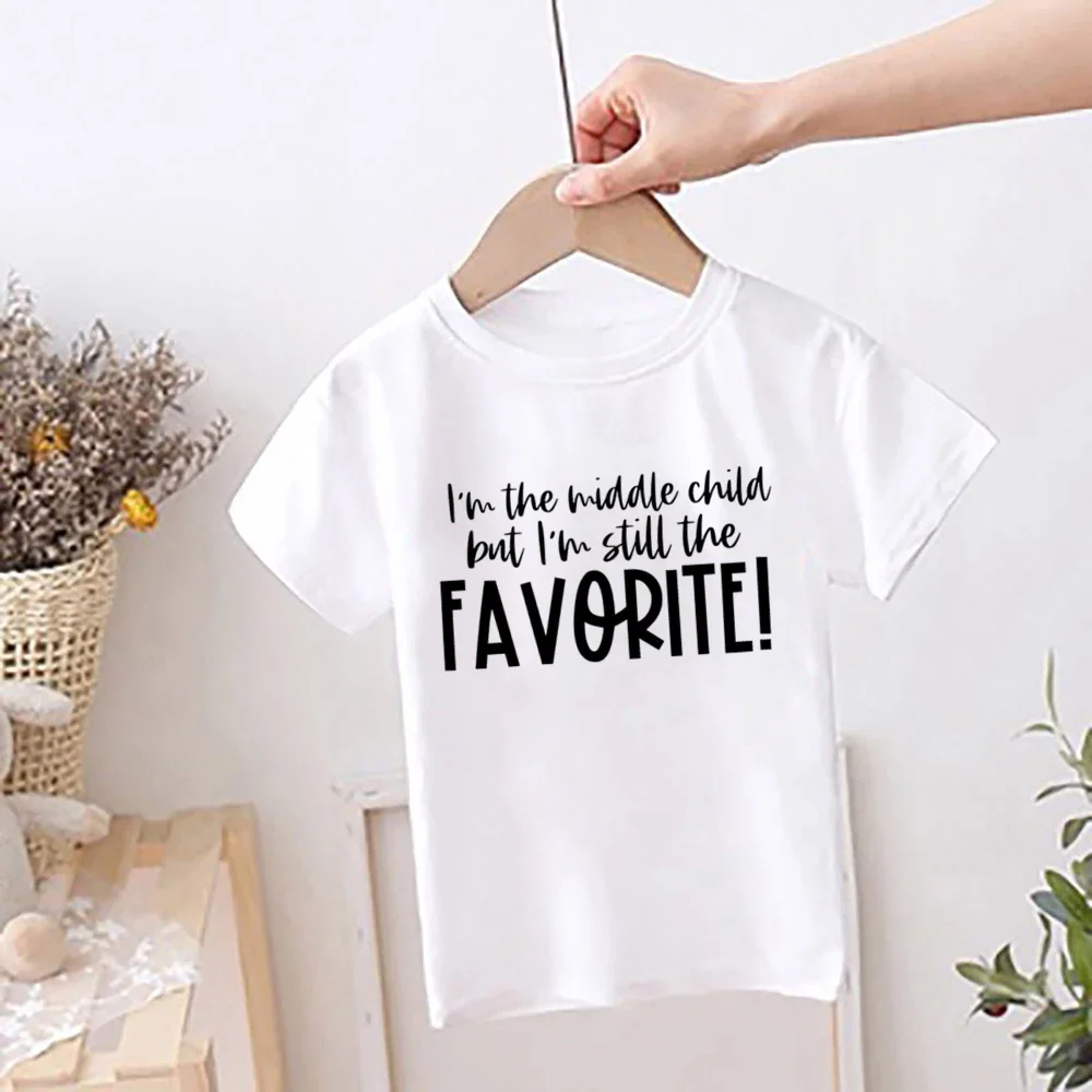 لا أحد يُسأل من هو المفضل طباعة الأسرة مطابقة الزي تي شيرت مضحك أبي أمي الاطفال قمصان بلايز الطفل ارتداءها رومبير #4