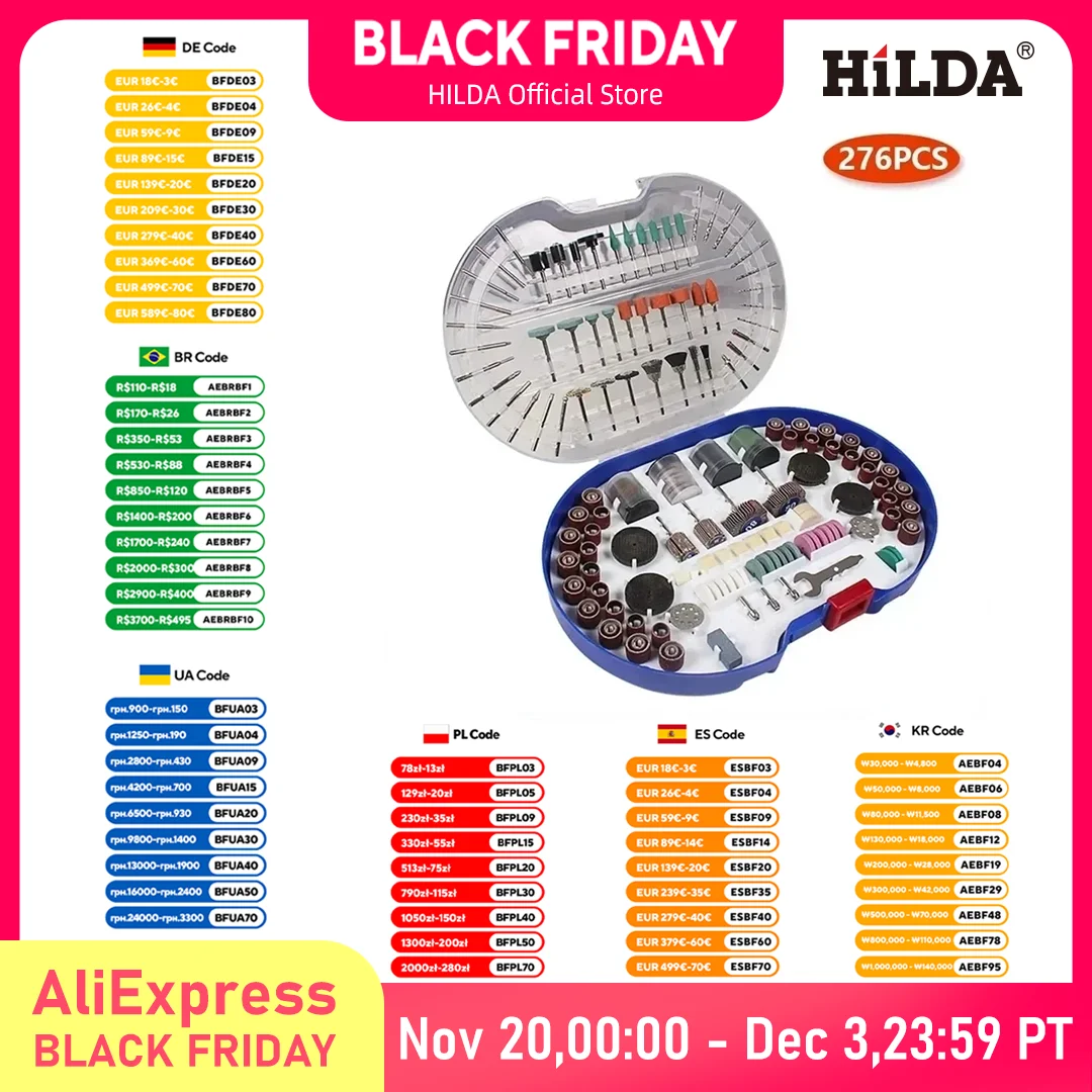 ملحقات أدوات HILDA الدوارة لسهولة القطع والطحن والرملي والنحت والتلميع لـ Hilda Dremel