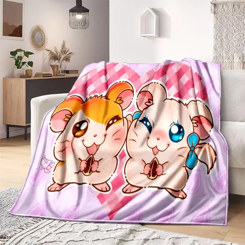 Lovely mouse blanket cartoon Hamtaro soft household blanket Children\'s thin sofa bed sheet warm blanket for all season