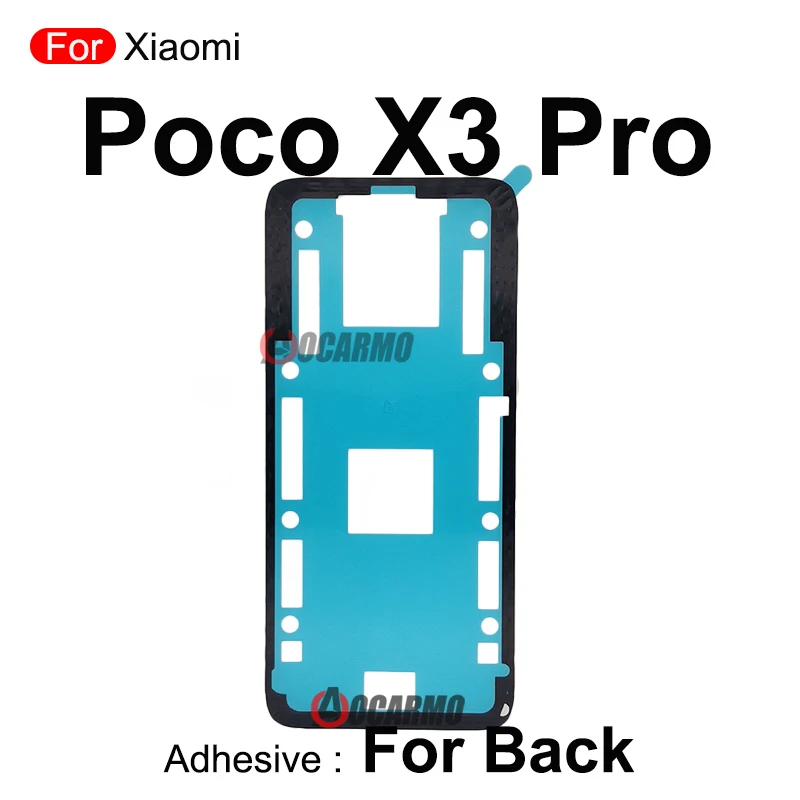 For Xiaomi Poco X3 Pro X3Pro Back Cover Sticker Rear Door Adhesive Glue