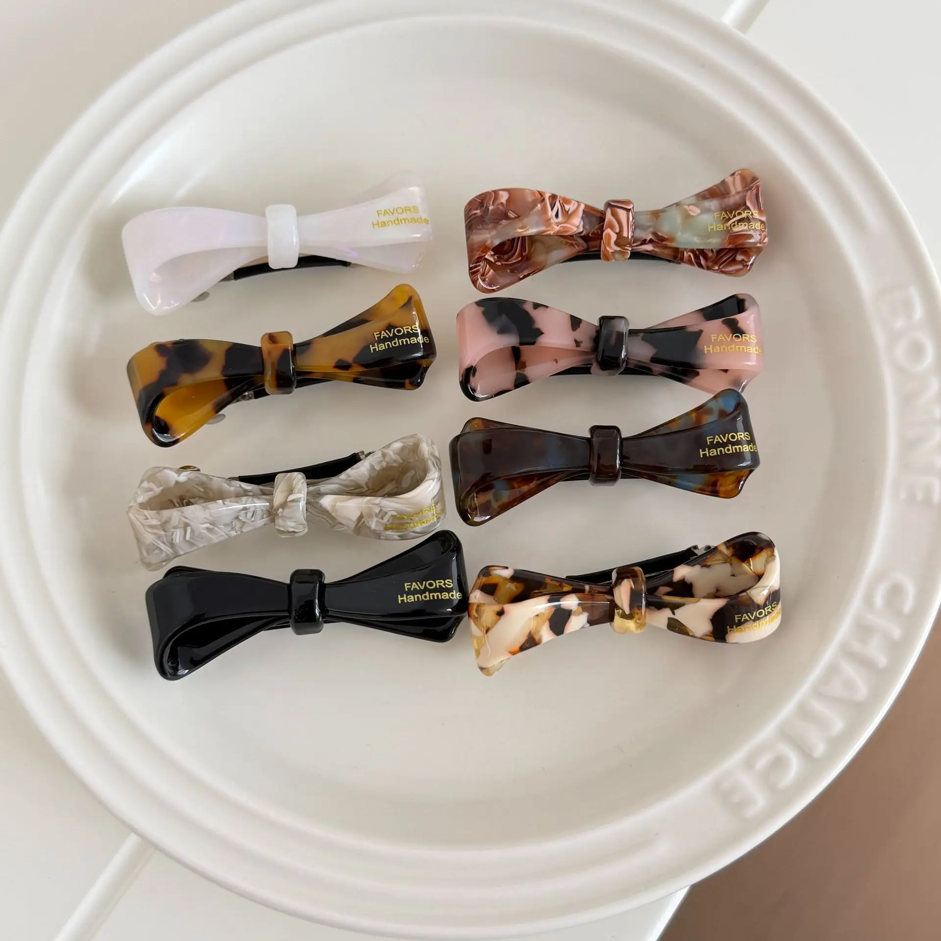 Gradient Bow Ponytail Spring Hair Clip Elegant  Style for Women Office Commuting Daily Use High Quality Hair Clips