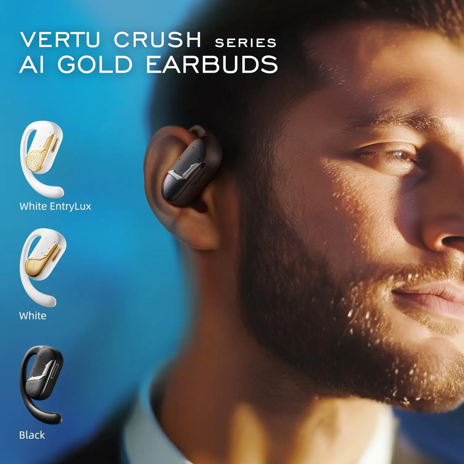 VERTU Crush Series AI Earbuds Wireless Bluetooth, Noise Cancelling, Zero-Pressure Comfort Earbuds for Runners,New Year Present