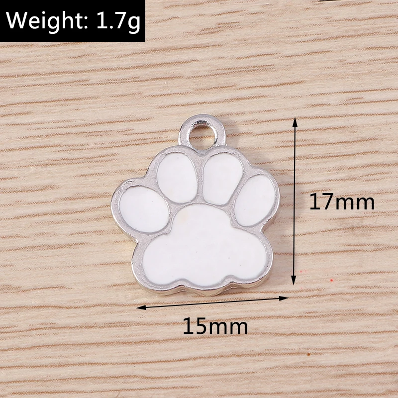 Tusember 10 Stück Mix Cartoon Welpen-, Hunde-, Katzenpfoten-Anhänger Tieranhänger für Halsketten, Ohrringe, DIY-Armbänder, Schmuckzubehör – Detail 5