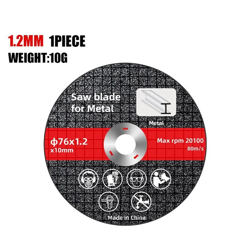 MAKE-10 ชิ้น 76 มิลลิเมตรใบเลื่อยไฟฟ้าบดตัดโรตารีเครื่องมือตัดไม้เครื่องบดไฟฟ้าตัดวงกลม