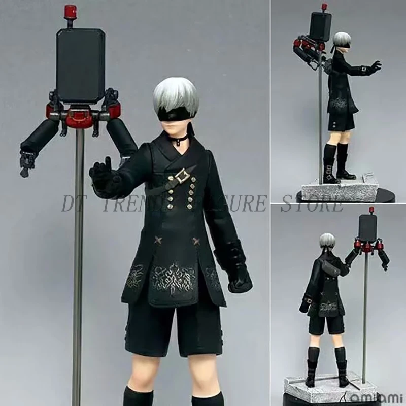 Yorha ที่ตั้งท่า No.9แบบยืนอัตโนมัติ15ซม. Nier ตุ๊กตาขยับแขนขาได้ PVC yorha ประเภท No.9ประเภท S ฟิกเกอร์เครื่องประดับของขวัญของเล่น