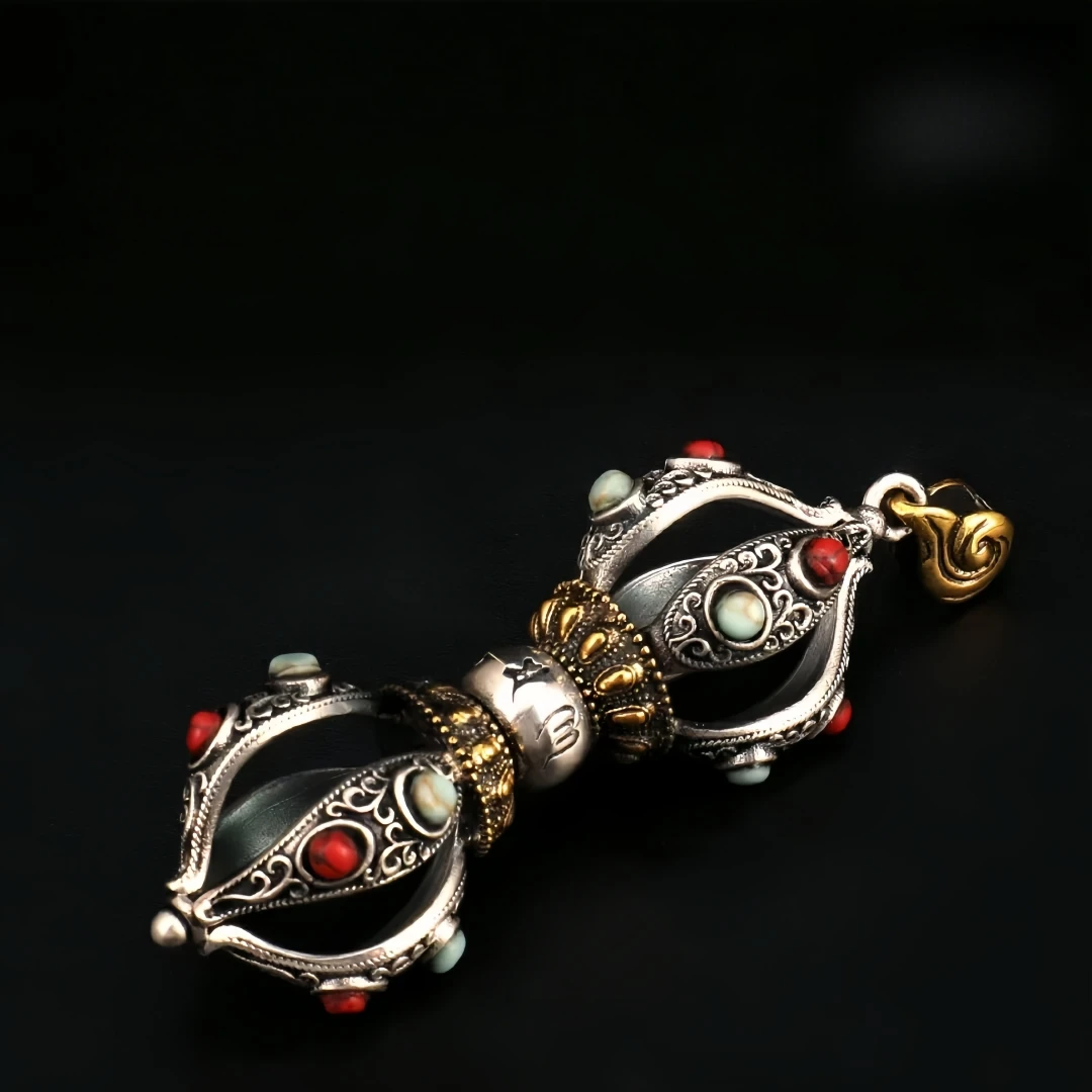 Five-strand Vajrayana Pendant Tantric Instrument Nepal Pure Copper Jeweling Craft to Demon Small Pendants for Men and Women