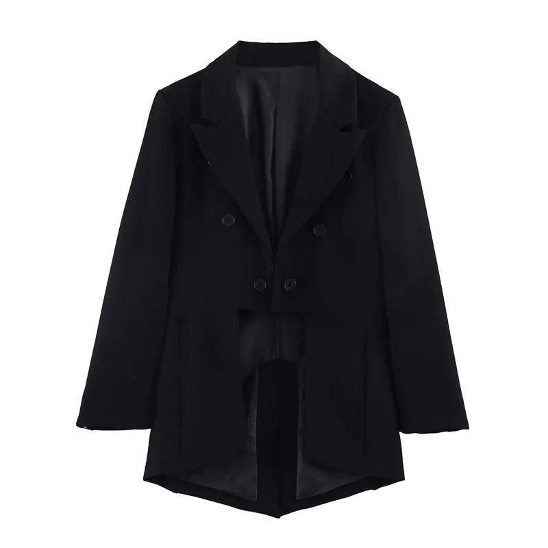 

ZHIO Women's Jacket 2026 summer New Black Long-Sleeve Asymmetrical Slim Fit Blazer Fashionable and Stylish