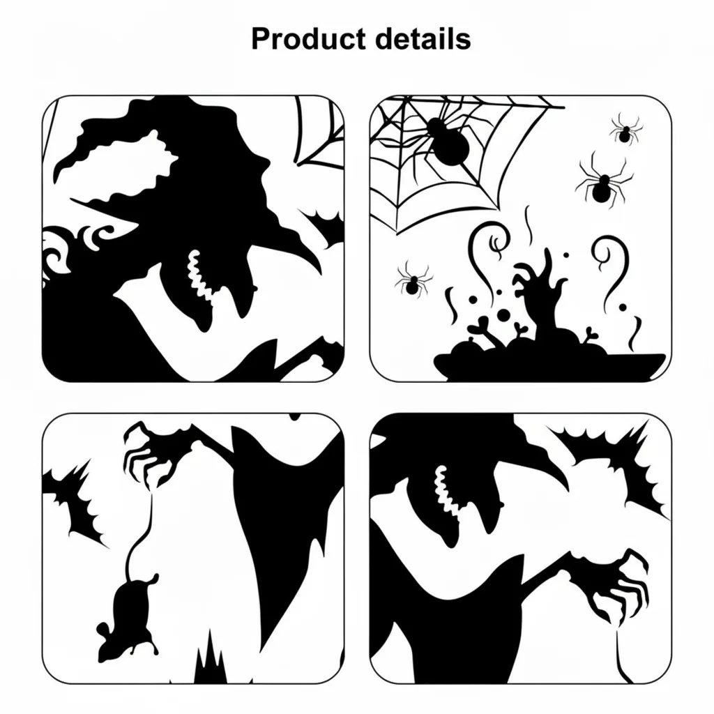 Halloween Wall Stickers Witch Bat Spider-Web Party Decoration for Living Room and Hallway