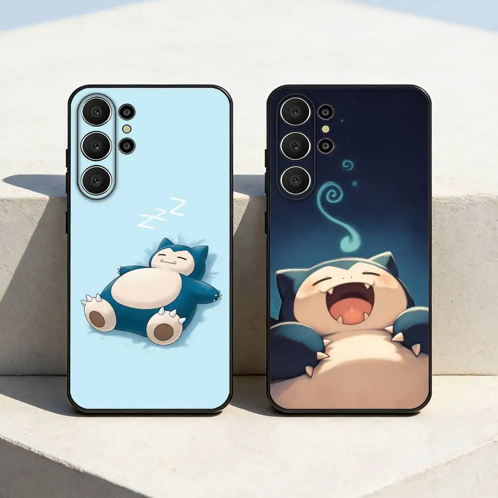 Cute S-Snorlax-x Sleep Phone Case For Samsung S26,S25,S24,S21,S22,S23,S30,Ultra,S20,FE,Lite,10,9,Black Cover