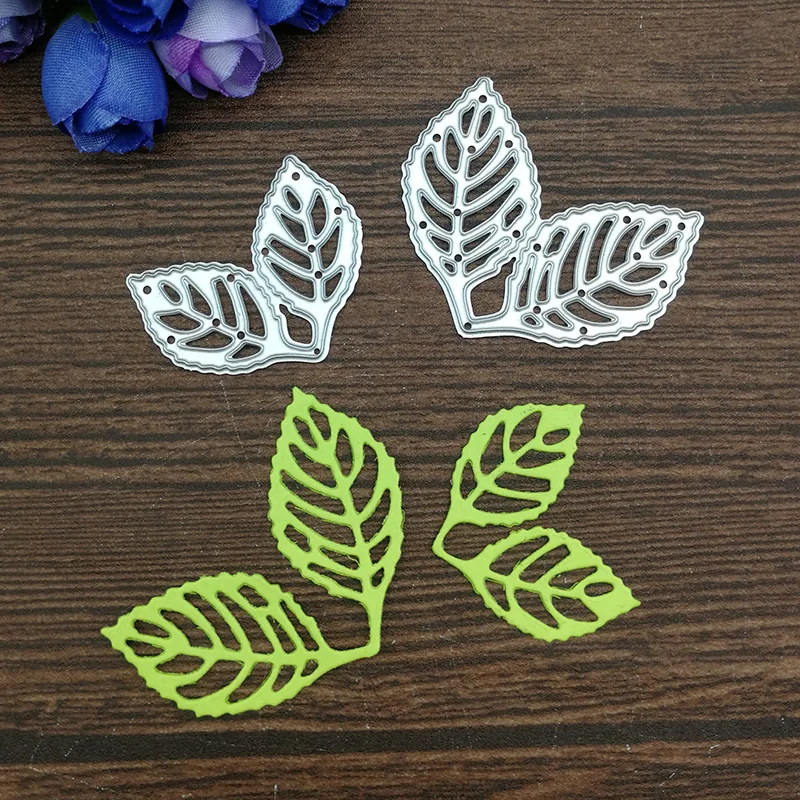 2pcs leaf decoration Metal Cutting Dies Stencil Scrapbooking Photo Album Card Paper Embossing Craft DIY