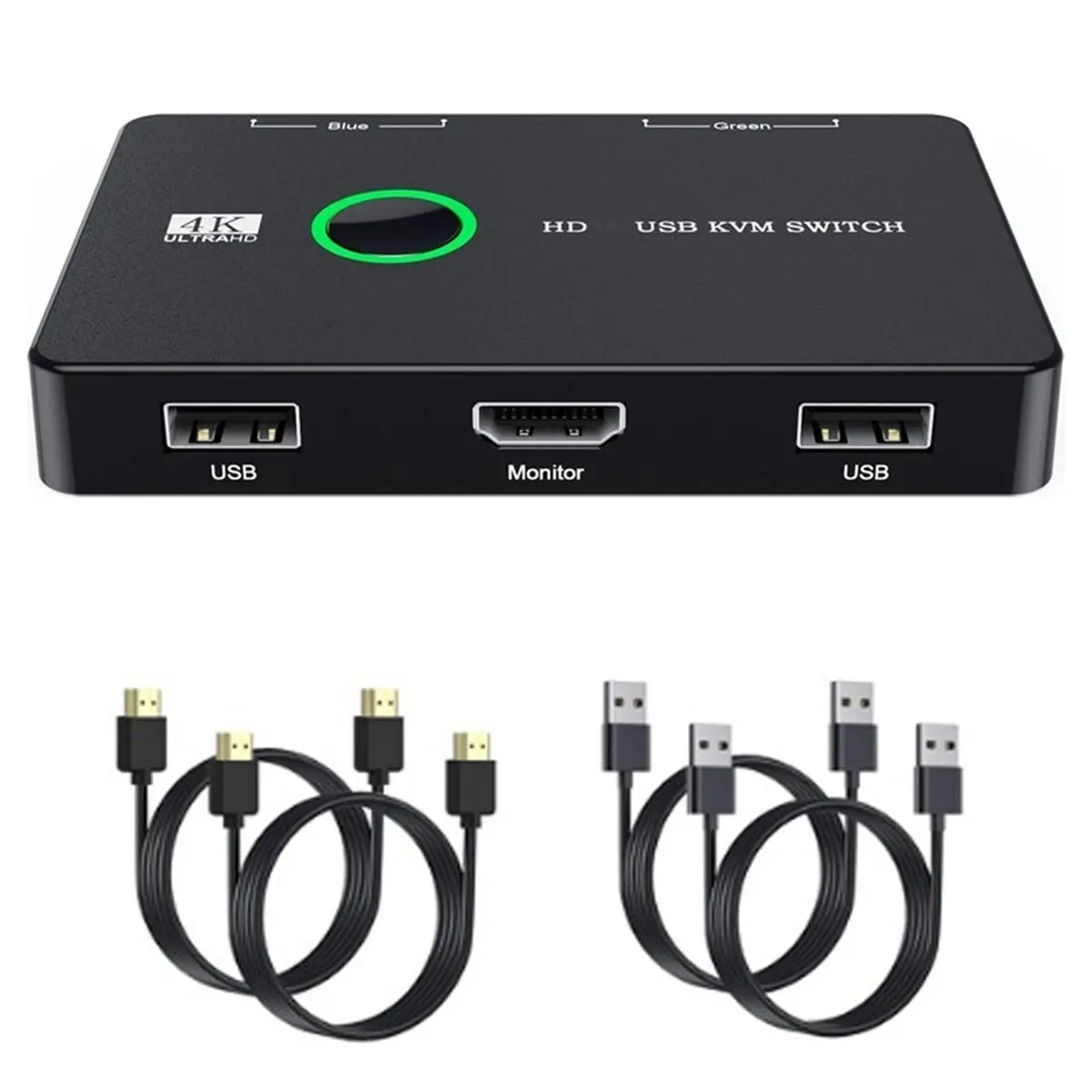 KVM Switcher Box Keyboard Mouse Printer Video Switcher Plug and Play USB Switcher Splitter Display Equipment