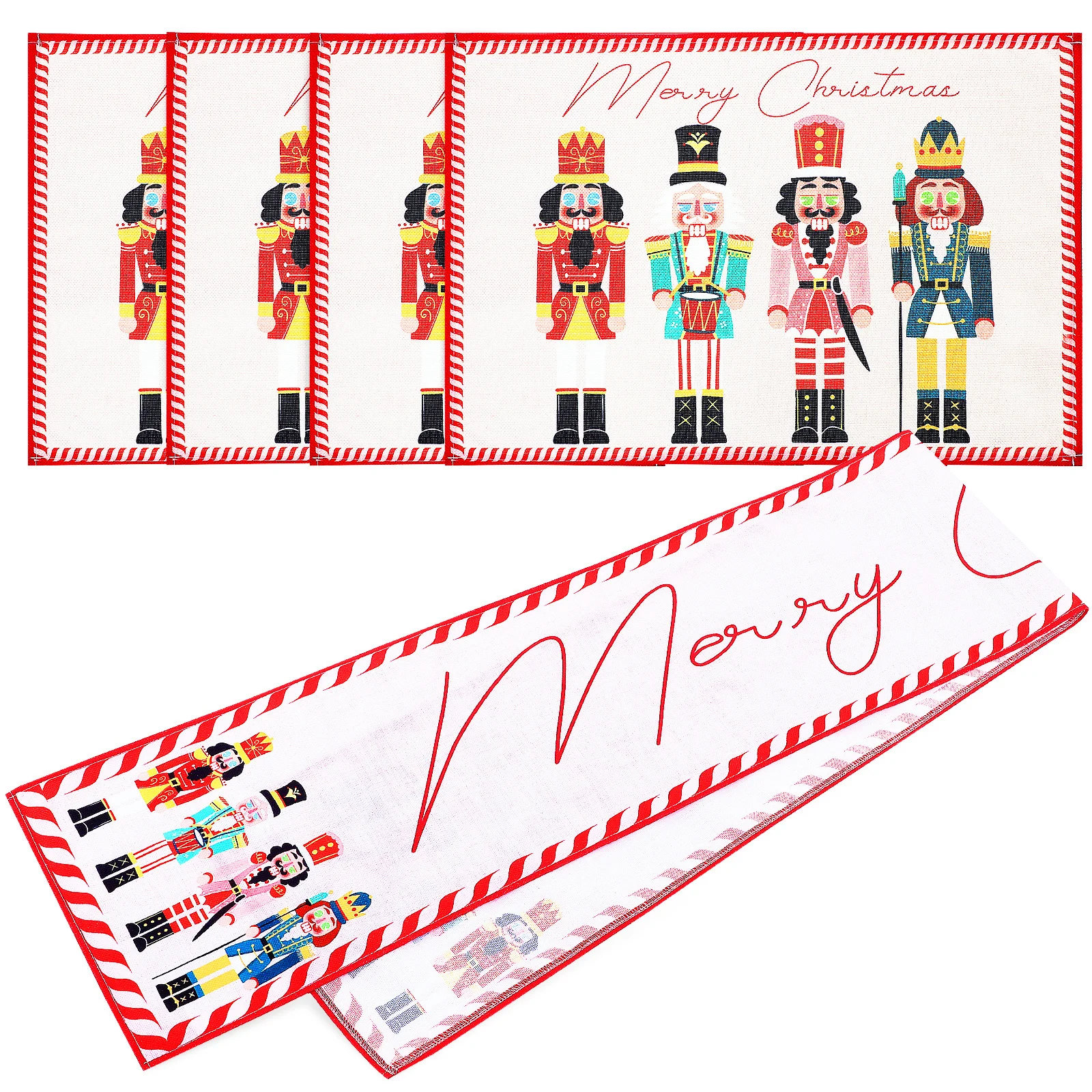 

Christmas Kitchen Decor Catering Table Runner Small Placemats Retro Modern Rectangular Decorations