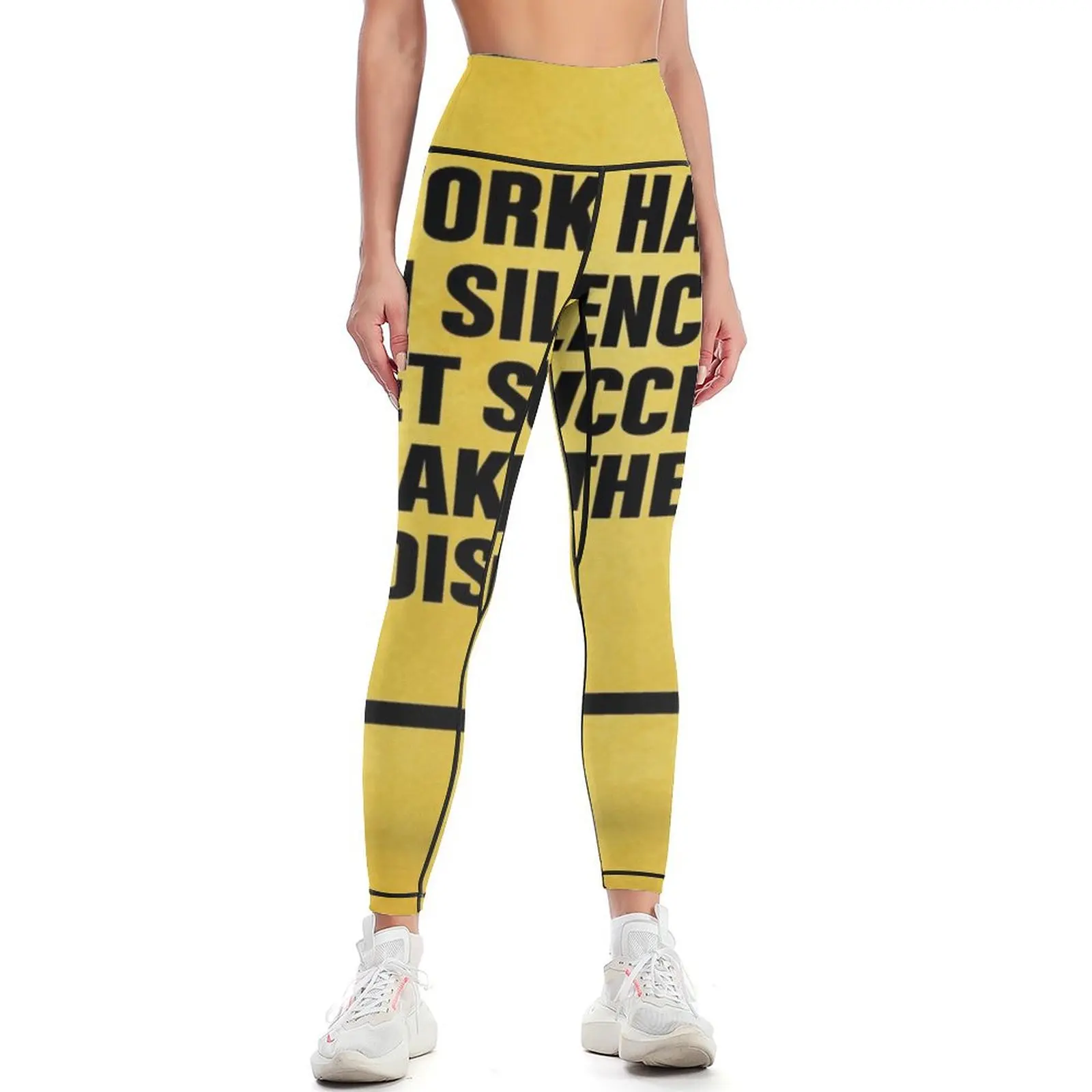 

Work hard in silence let success Inspirational Motivational Quotes Leggings Women's sports pants sport set Womens Leggings