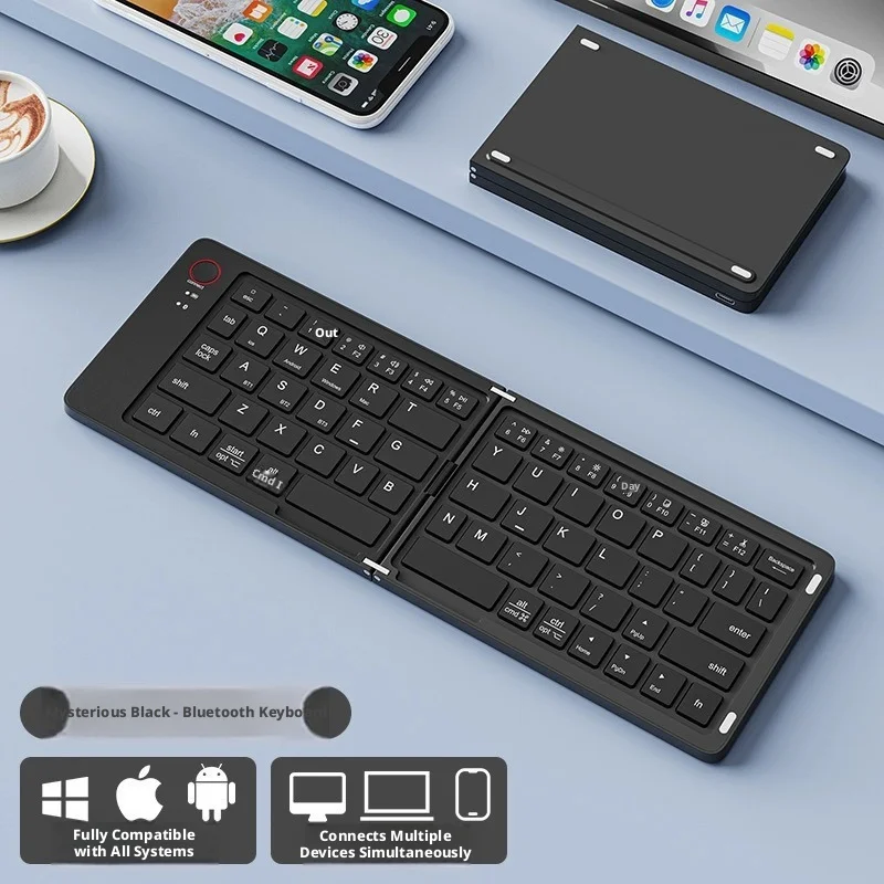 Foldable B023  Bluetooth Keyboard Compatible With Various Devices Compact  Wireless Keyboard For Russian/EN  Use Keyboard
